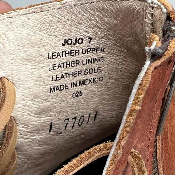 Free Bird JoJo Ankle Boots Women's Size 7 Brown‎ Leather Western Aztec Booties - Picture 11 of 11